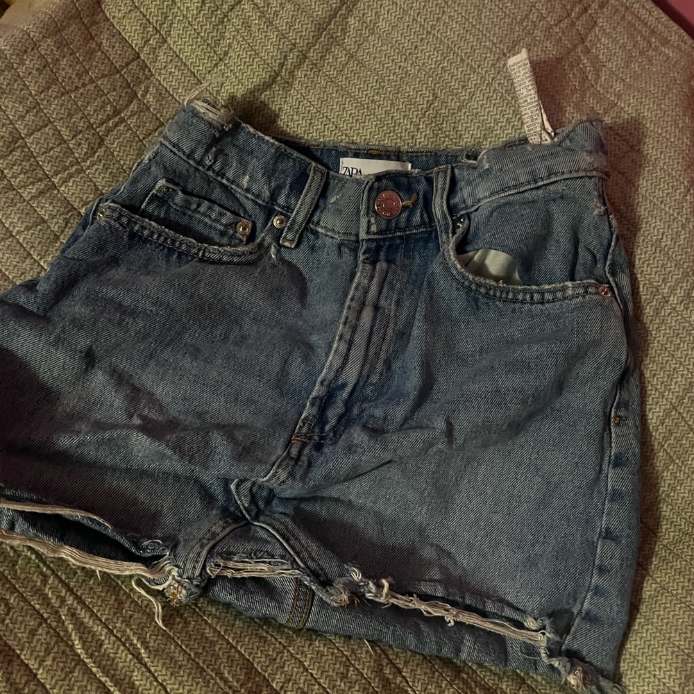 Zara mini denim skirt